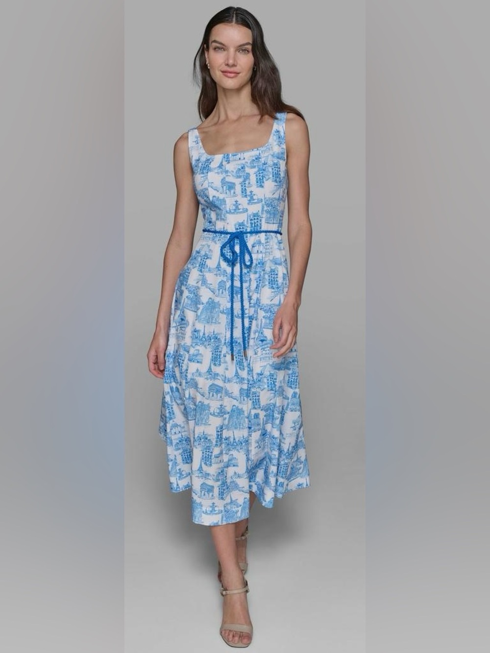 NWOT Printed Paris Toile Dress